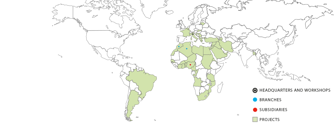 Mappa Presenza Paresa nel mondo